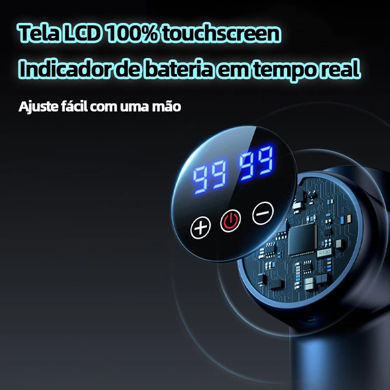 AICOOL Pistola de massagem elétrica Massageador Elétrico Alta Frequência Profissional Muscular Massagem